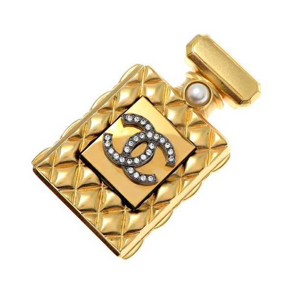CHANEL Gold Brooch - Picture 1 of 6